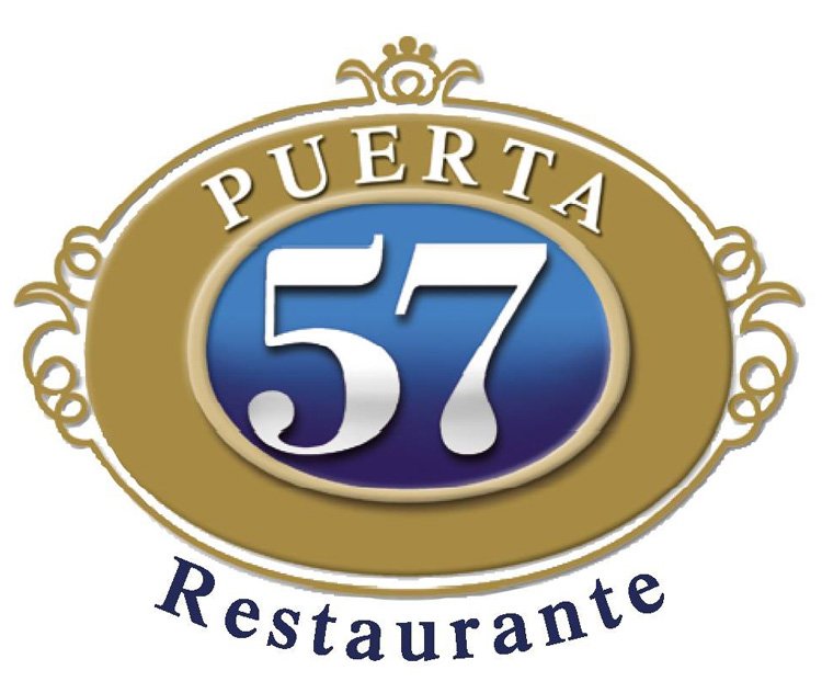 logo viejo del restaurante puerta 57 antes de ser rediseñado