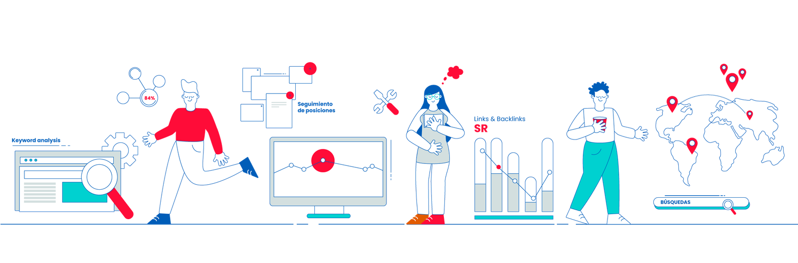 El SEO para negocios locales es una práctica que implica optimizar tu sitio web para que aparezca en los resultados cuando un usuario realiza una búsqueda en una ubicación particular o se encuentra cerca.