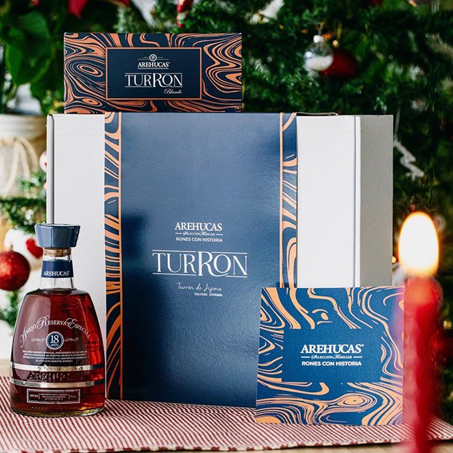 presentacion de los diseños de etiquetas de turrones Arehucas