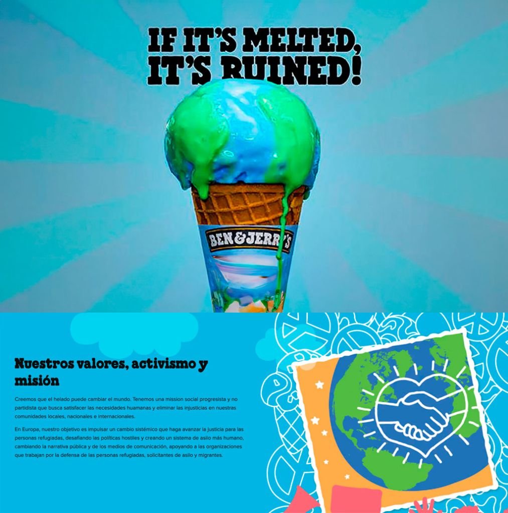 casos de marcas con transparencia comunicacion Ben & Jerry’s:nuestros valores de identidad de marca