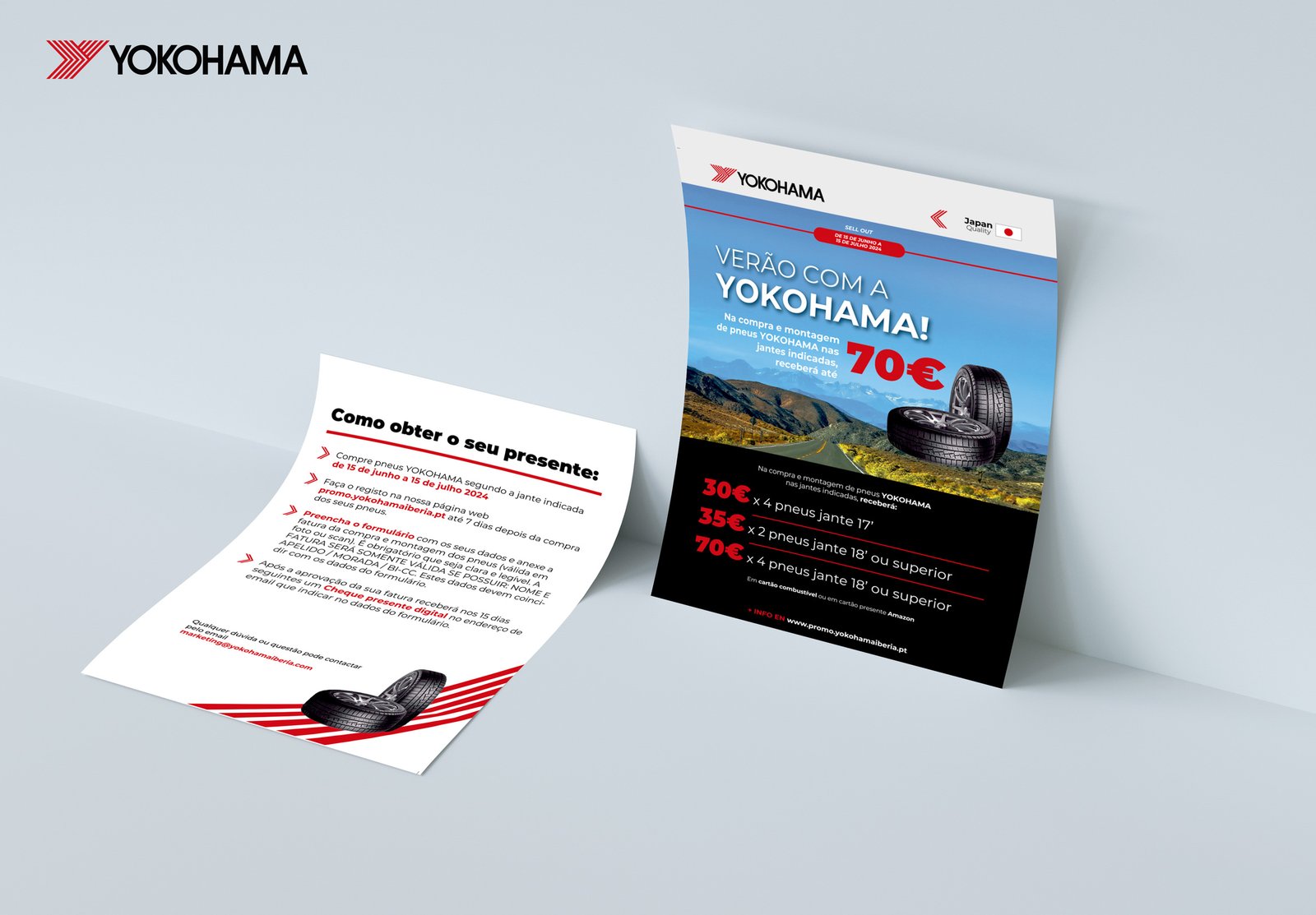 Material promocional Yokohama Portugal