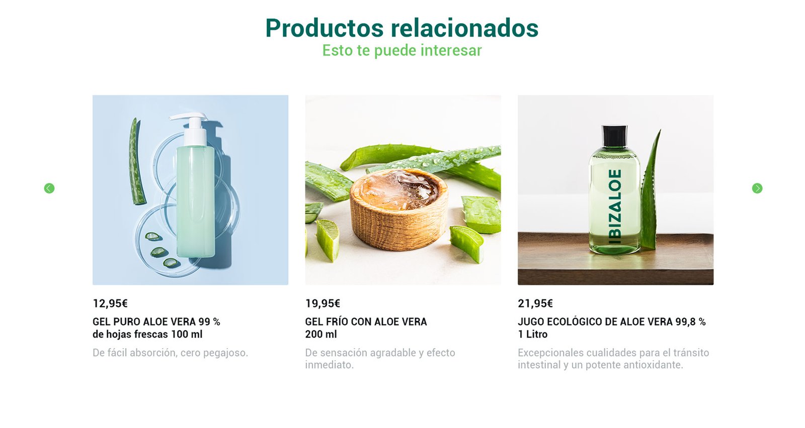 ejemplos de diseño de ficha de producto en el ecommerce de productos cosméticos