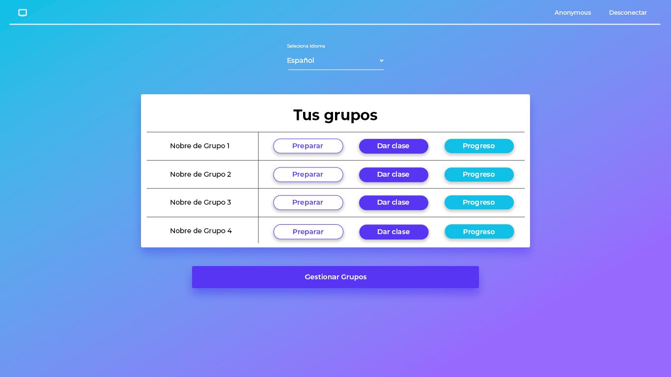 diseño de la interfaz gráfica de usuario para la webapp plataforma online