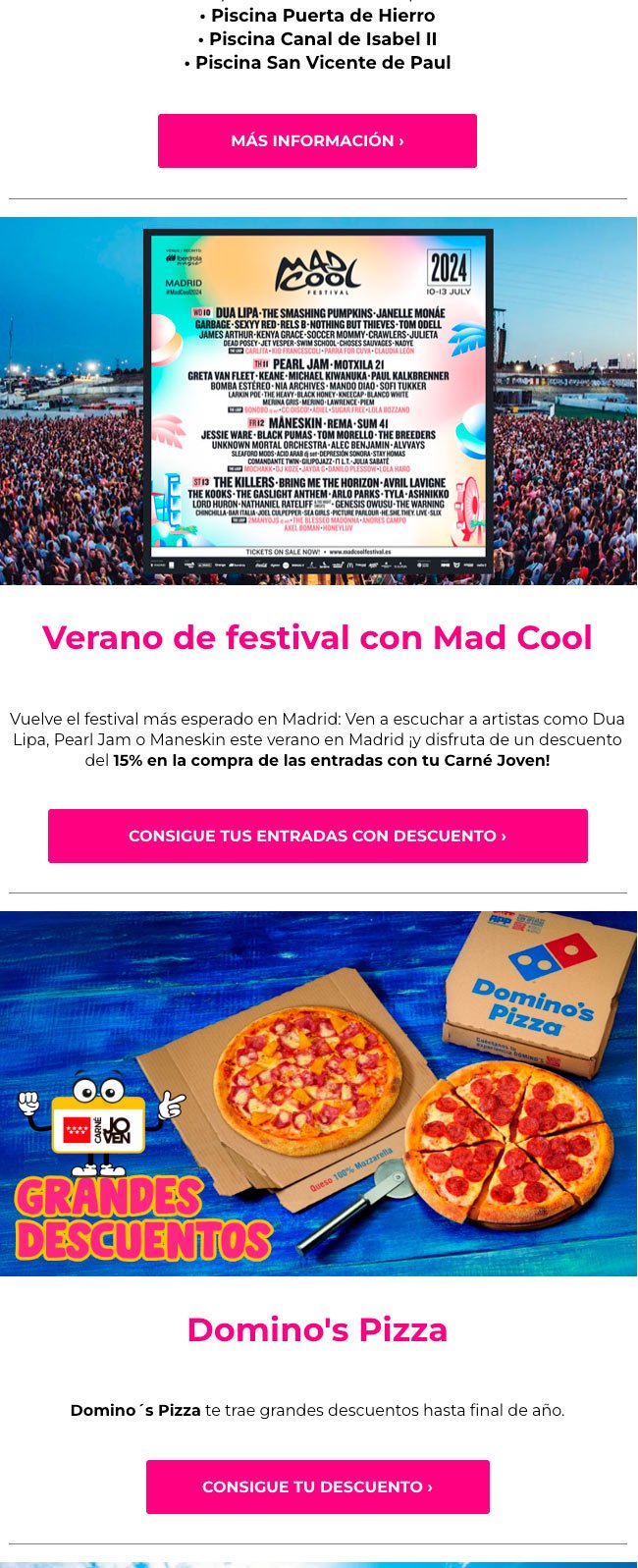 Diseño y maquetación en HTML de newsletter optimizada para desktop y mobile.