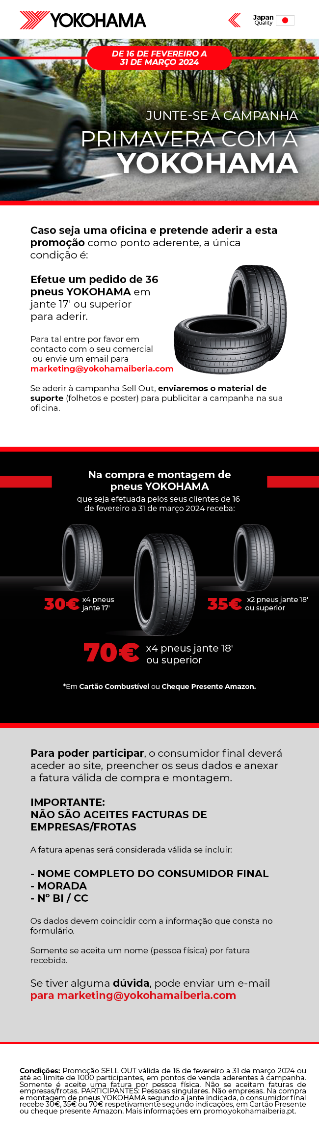 Creatividad responsive Yokohama emailing