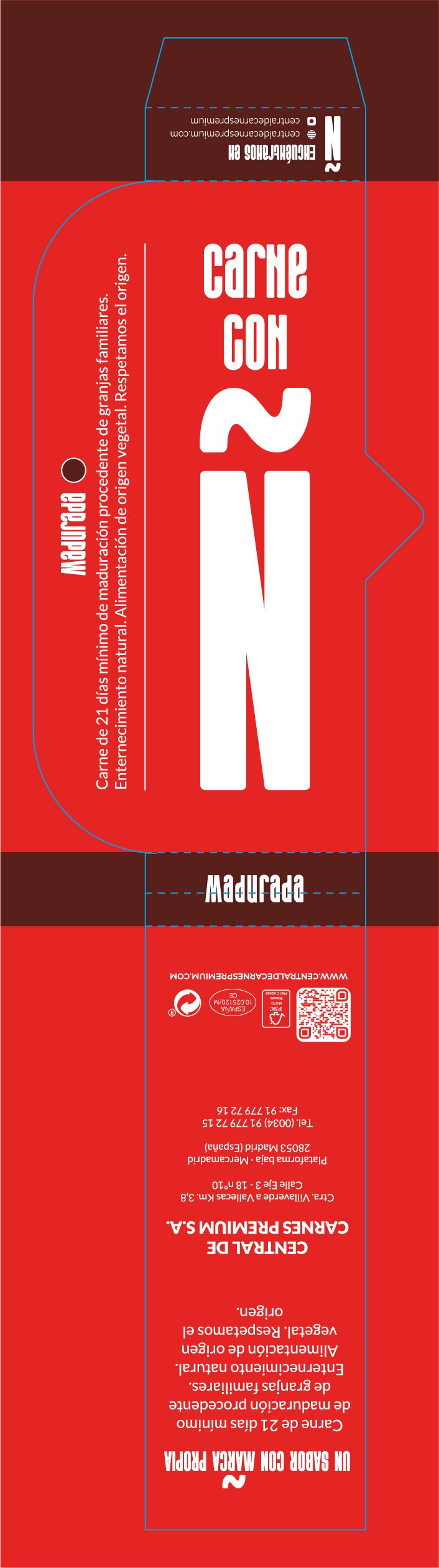 Diseño grafico del arte final de la etiqueta skin para lineales de supermercado