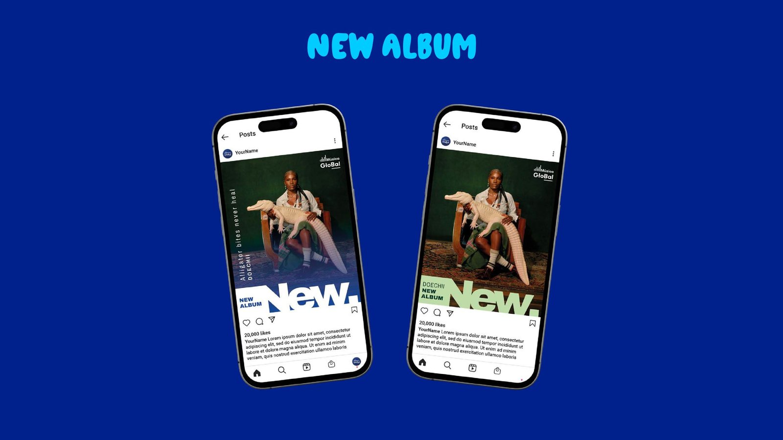 Plantilla pensada para lanzamientos y anuncios en Instagram