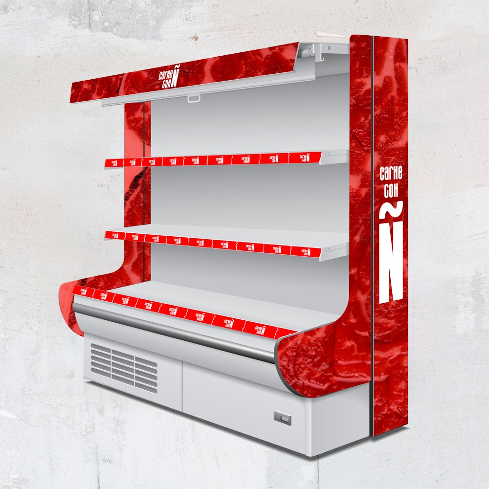 ejemplos de marcaje de espacios como la nevera del retail en cadenas de distribuición