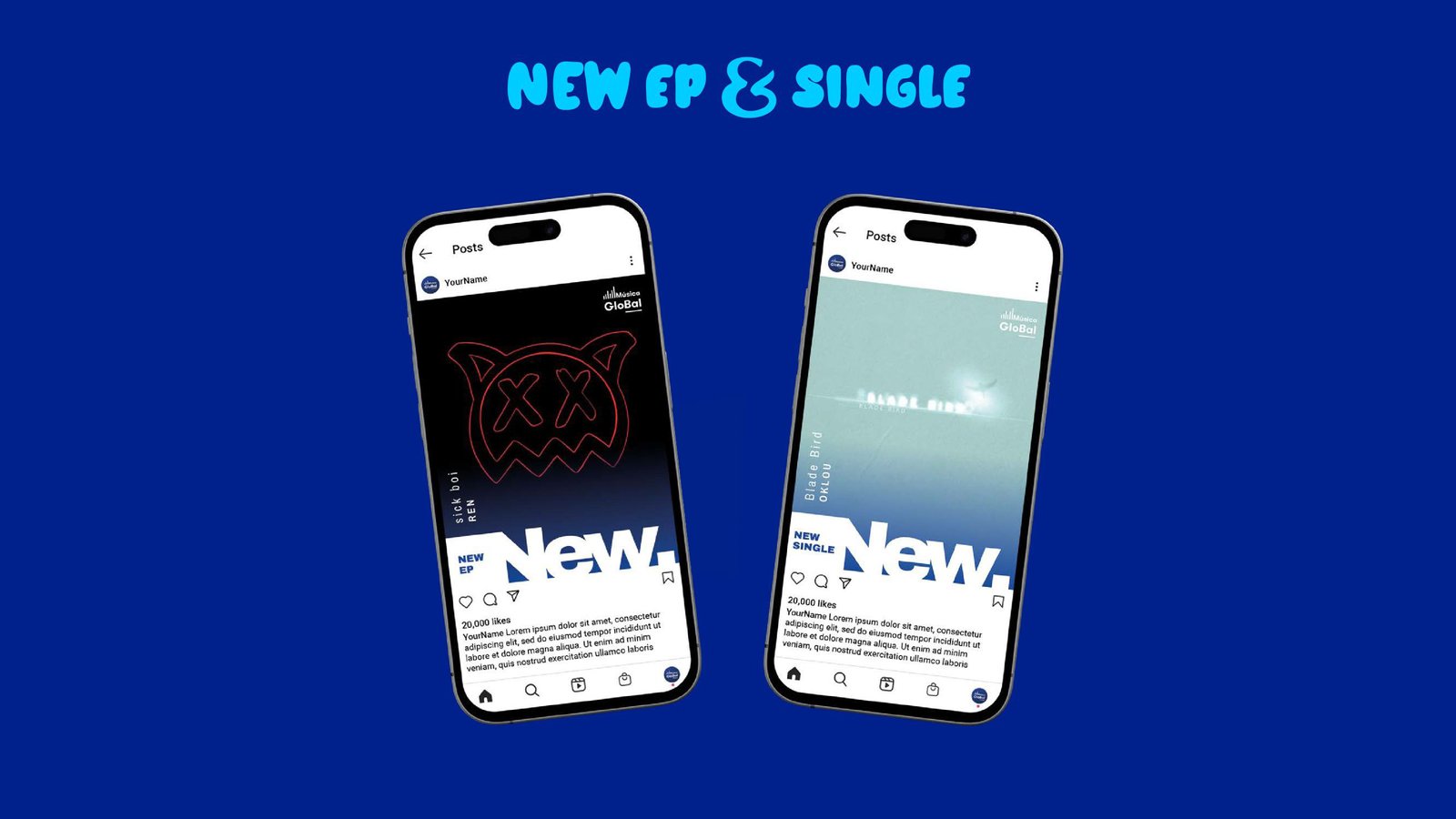 Plantilla con elementos visuales de impacto