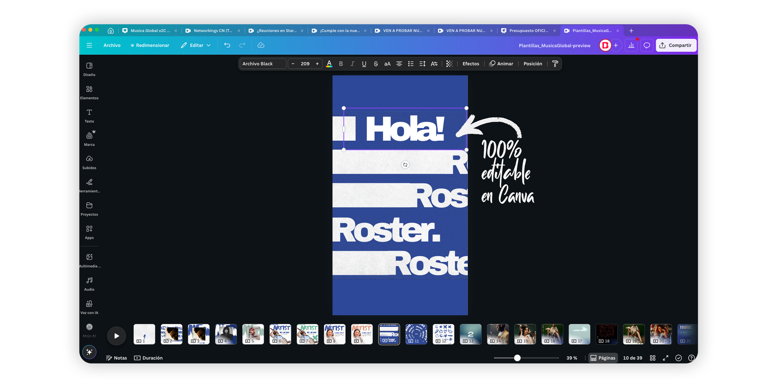 Estética visual contemporánea para plantillas de publicaciones en instagram
