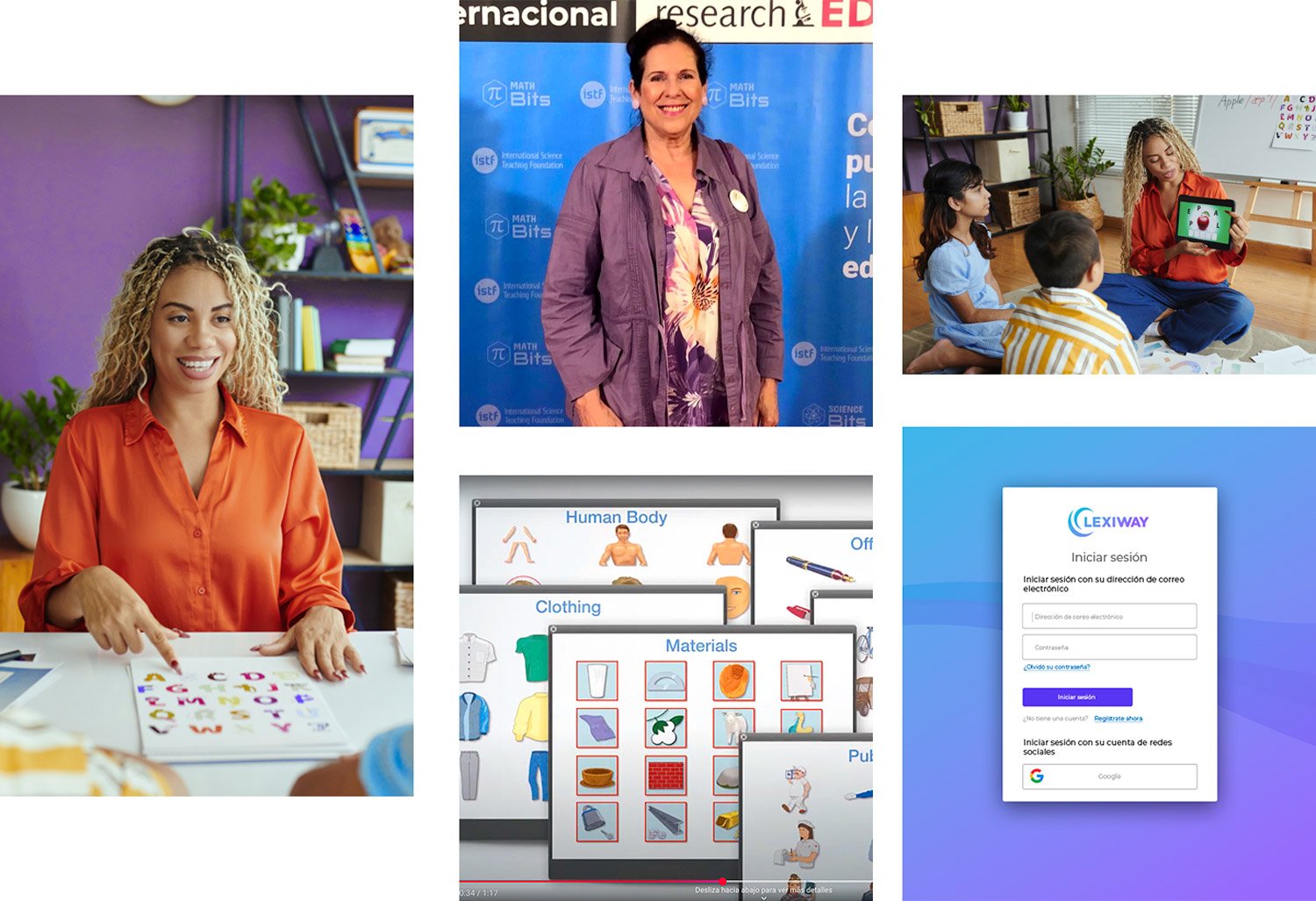 Para apoyar estos conceptos en la parte visual, se seleccionarán, siempre en la medida de lo posible, imágenes relacionadas con el profesorado (interaccionando con alumnos) muy cuidadas y que tengan un punto enérgico y esperanzador. Nos centraremos siempre en las personas, el avance, la inclusividad, y el apoyo. Ejemplos de imágenes recomendadas: